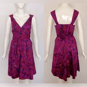 NWT MARC BY MARC JACOBS IKAT PATTERN PURPLE MULTICOLOR MIDI DRESS SIZE XS